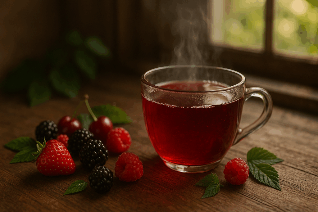 Ritual del amanecer con frutas del bosque