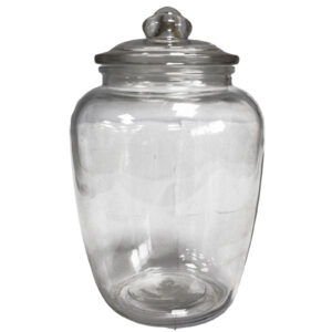 Bote de cristal grande clásico con tapa