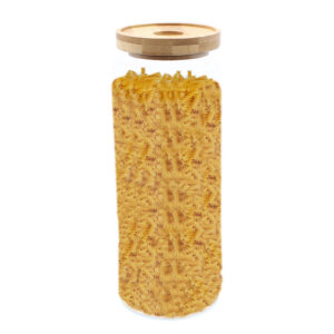 Bote de cristal con tapa de bambú – 20 cm (1200 ml)