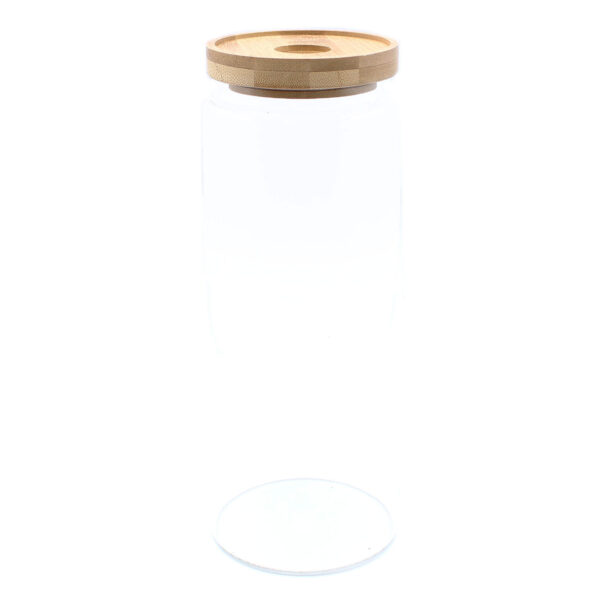 Bote de cristal con tapa de bambú – 25 cm (1500 ml) - Imagen 2