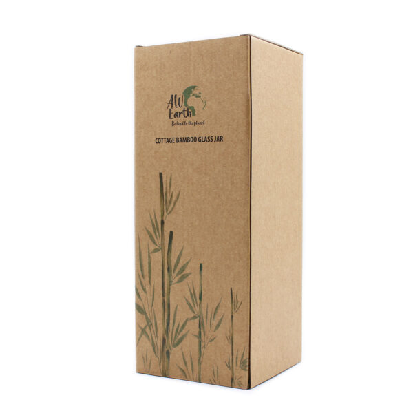Bote de cristal con tapa de bambú – 25 cm (1500 ml) - Imagen 3