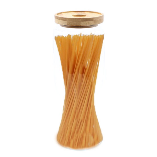 Bote de cristal con tapa de bambú – 25 cm (1500 ml)