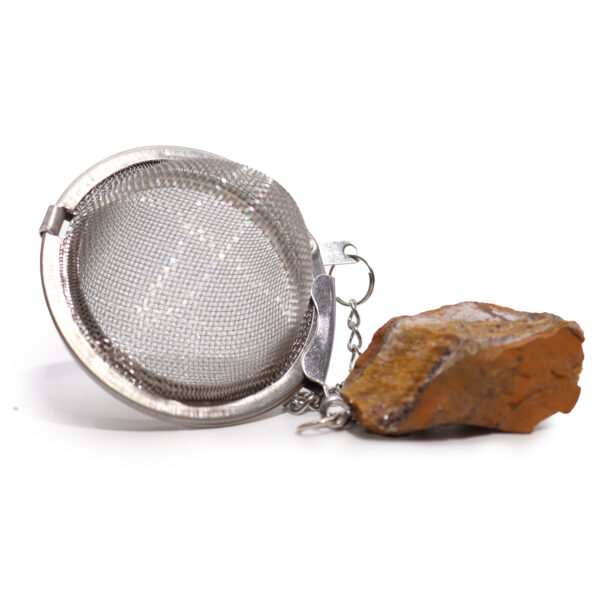 Colador de Té con Ojo de Tigre Dorado - Imagen 5