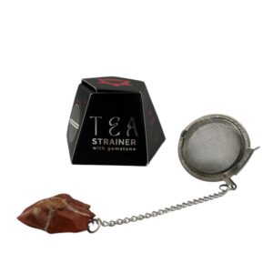 Colador de Té con Jaspe Rojo