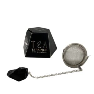 Colador de té con Obsidiana Negra