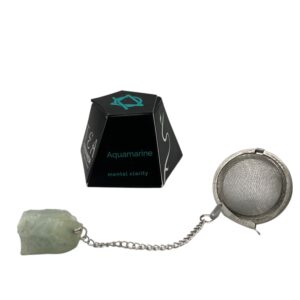 Colador de té con piedra de Aguamarina