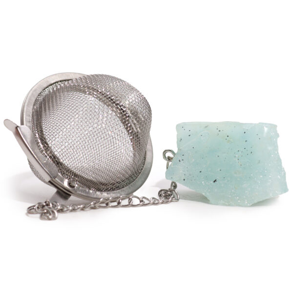 Colador de té con piedra de Aguamarina - Imagen 4