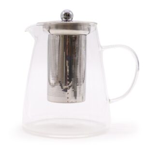 Tetera de Vidrio con Infusor – Forma de Petaca – 950 ml