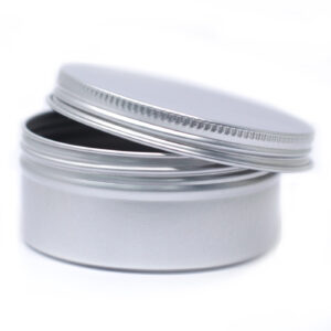 Caja de aluminio redonda con tapa de rosca – 100 ml (7×3,5 cm)