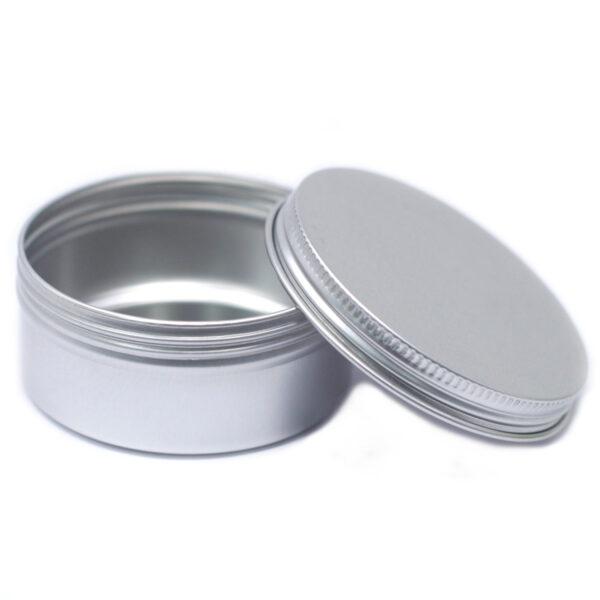 Caja de aluminio redonda con tapa de rosca – 100 ml (7×3,5 cm) - Imagen 2