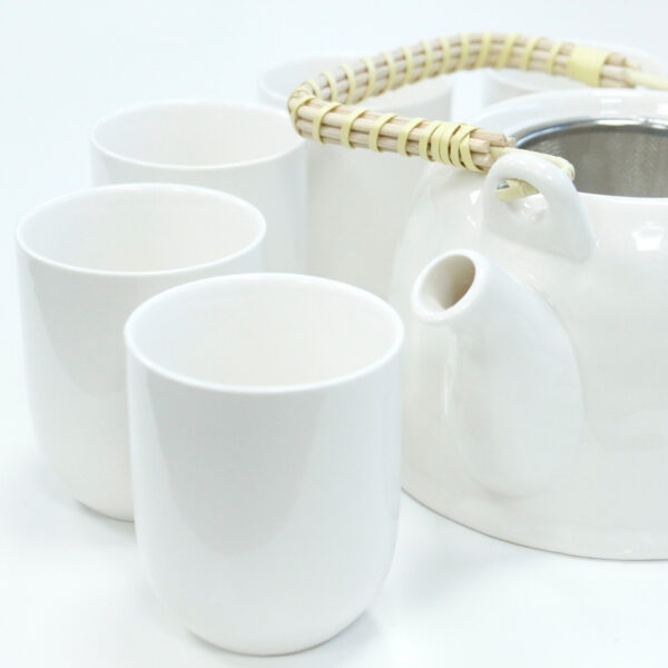Set de Tetera – Blanco Clásico (6 piezas) - Imagen 3