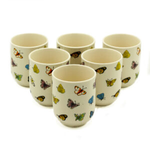6 Tazas de té – Mariposa