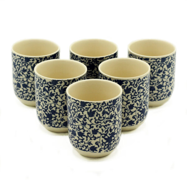 6 Tazas de té – Diseño Azul