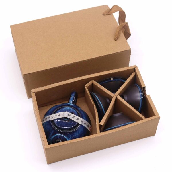 Set de Tetera Tonos Azules – Tetera & Cuatro Tazas - Imagen 3