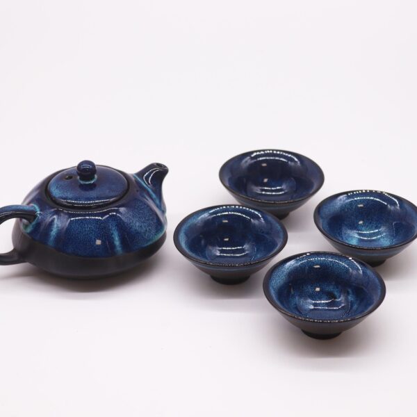 Set de Tetera Tonos Azules – Tetera & Cuatro Tazas - Imagen 4