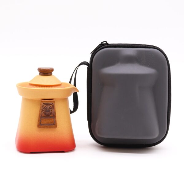 Juego de Tetera Temple y Tres Tazas – Tierra Naranja - Imagen 4
