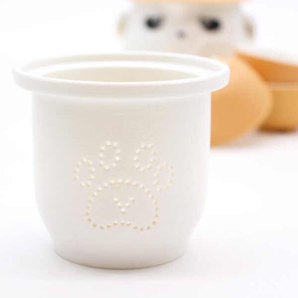 Juego de Tetera Panda y Tres Tazas – Naranja - Imagen 5